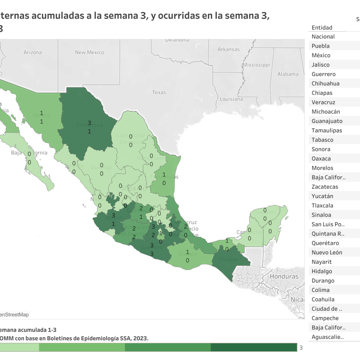 Muertes maternas Semana epidemiológica 3 Observatorio de Mortalidad